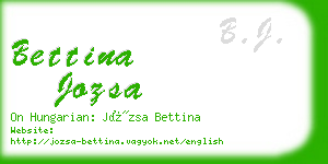 bettina jozsa business card